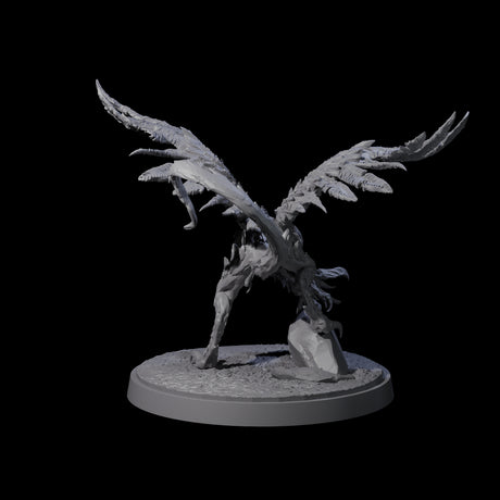 Grounded Angry Vrock B Miniature for Dungeons and Dragons, Pathfinder or other TTRPGs