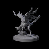 Grounded Angry Vrock B Miniature for Dungeons and Dragons, Pathfinder or other TTRPGs