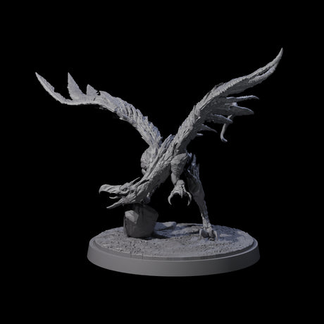Grounded Angry Vrock B Miniature for Dungeons and Dragons, Pathfinder or other TTRPGs