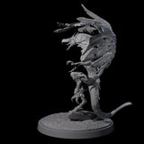 Grounded Angry Vrock C Miniature for Dungeons and Dragons, Pathfinder or other TTRPGs
