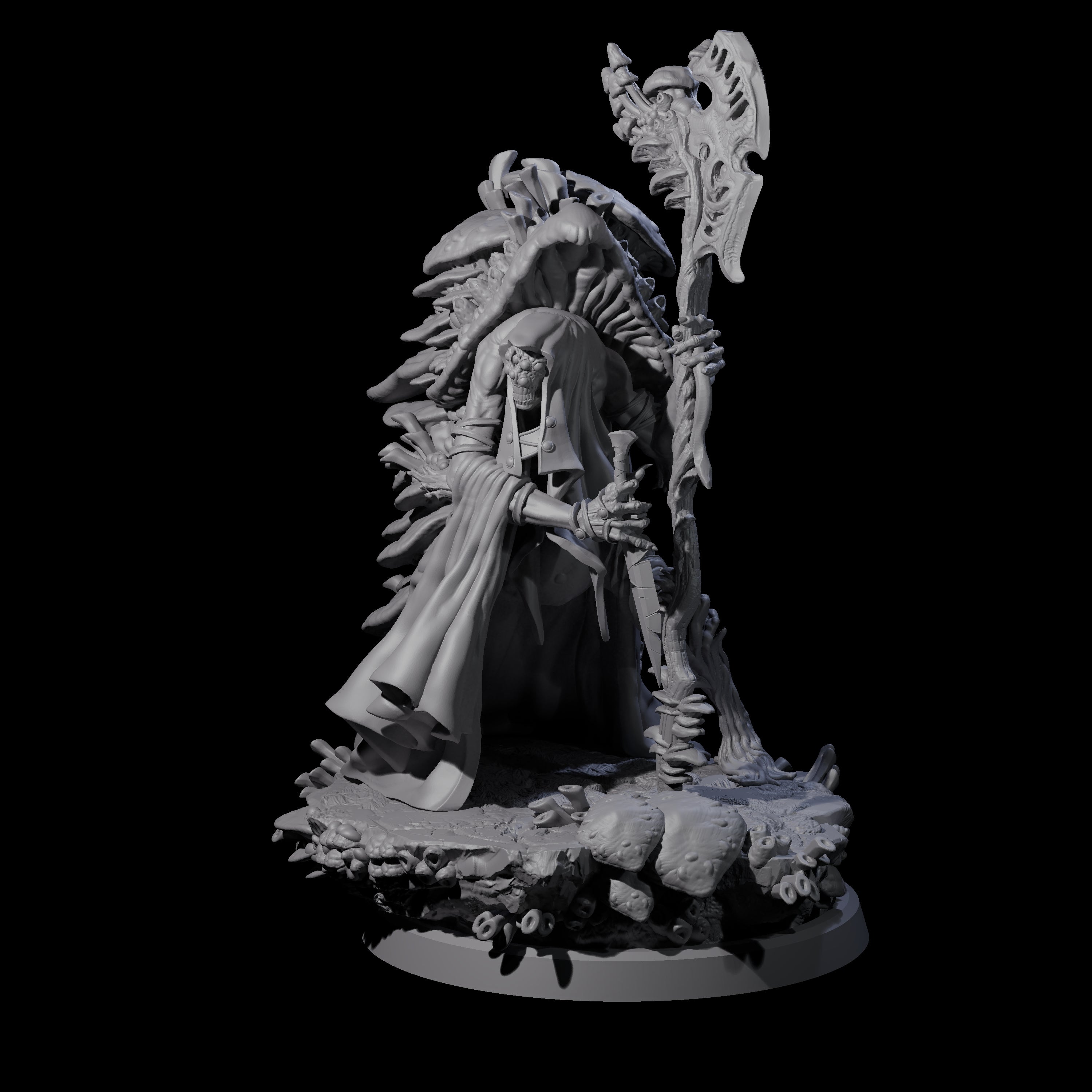 Growing Fungus Cultist A Miniature for Dungeons and Dragons, Pathfinder or other TTRPGs