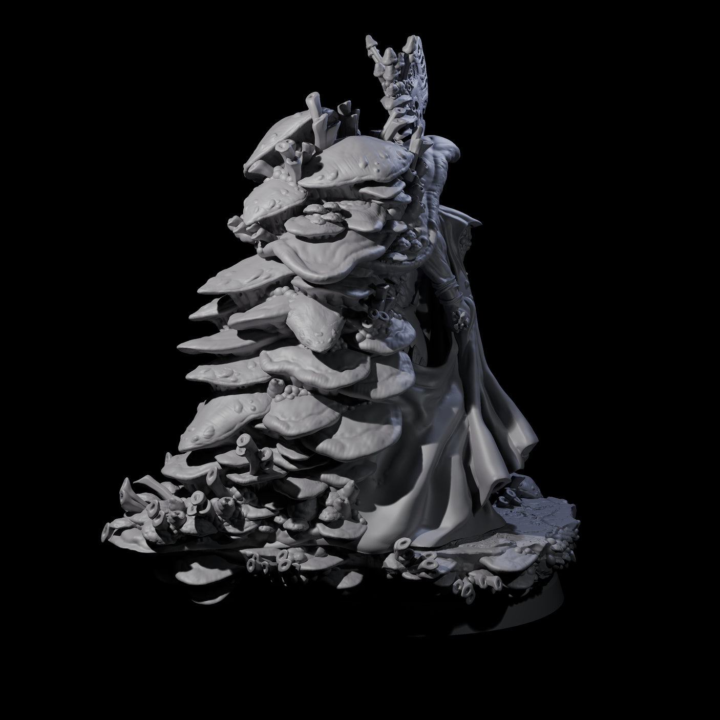 Growing Fungus Cultist A Miniature for Dungeons and Dragons, Pathfinder or other TTRPGs