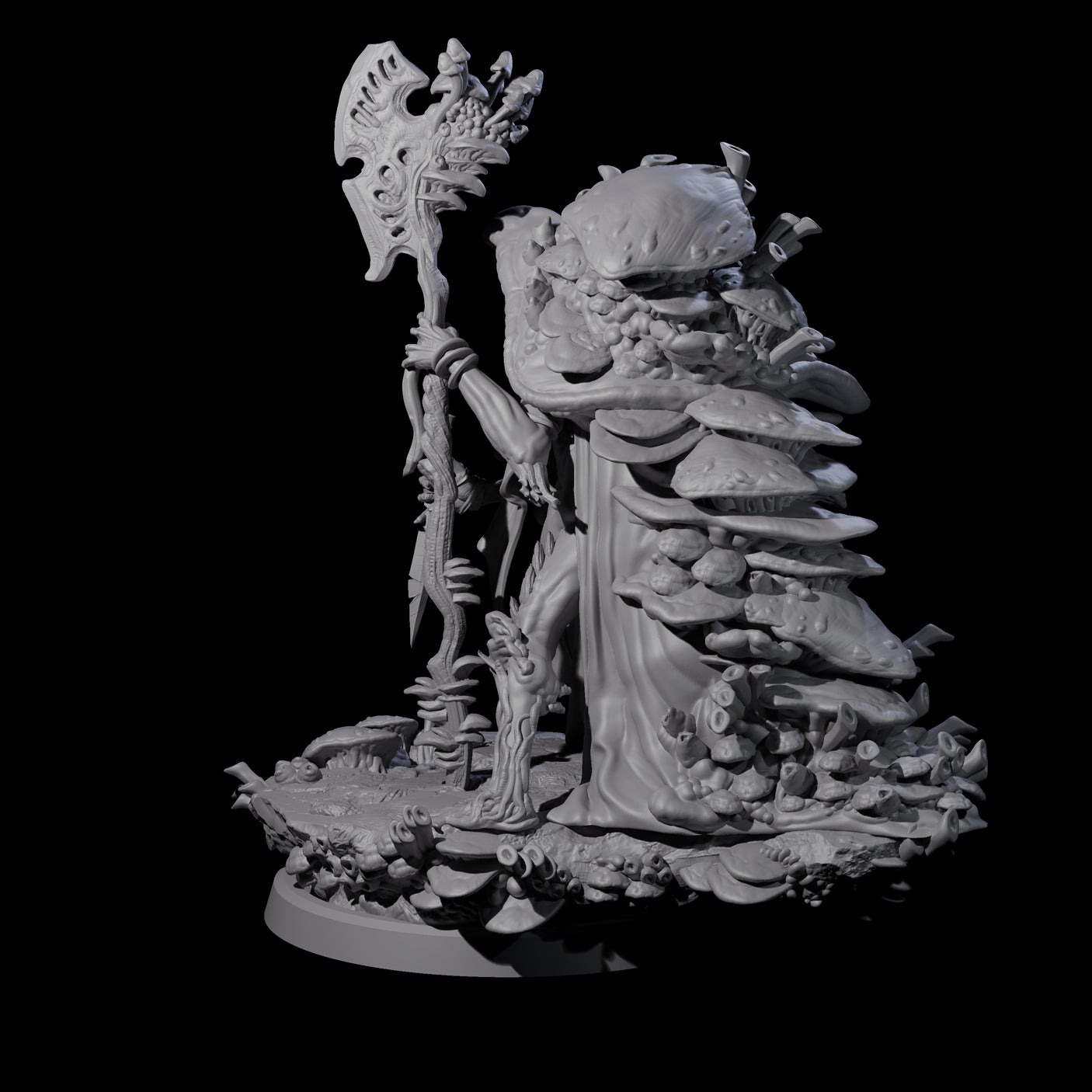 Growing Fungus Cultist A Miniature for Dungeons and Dragons, Pathfinder or other TTRPGs