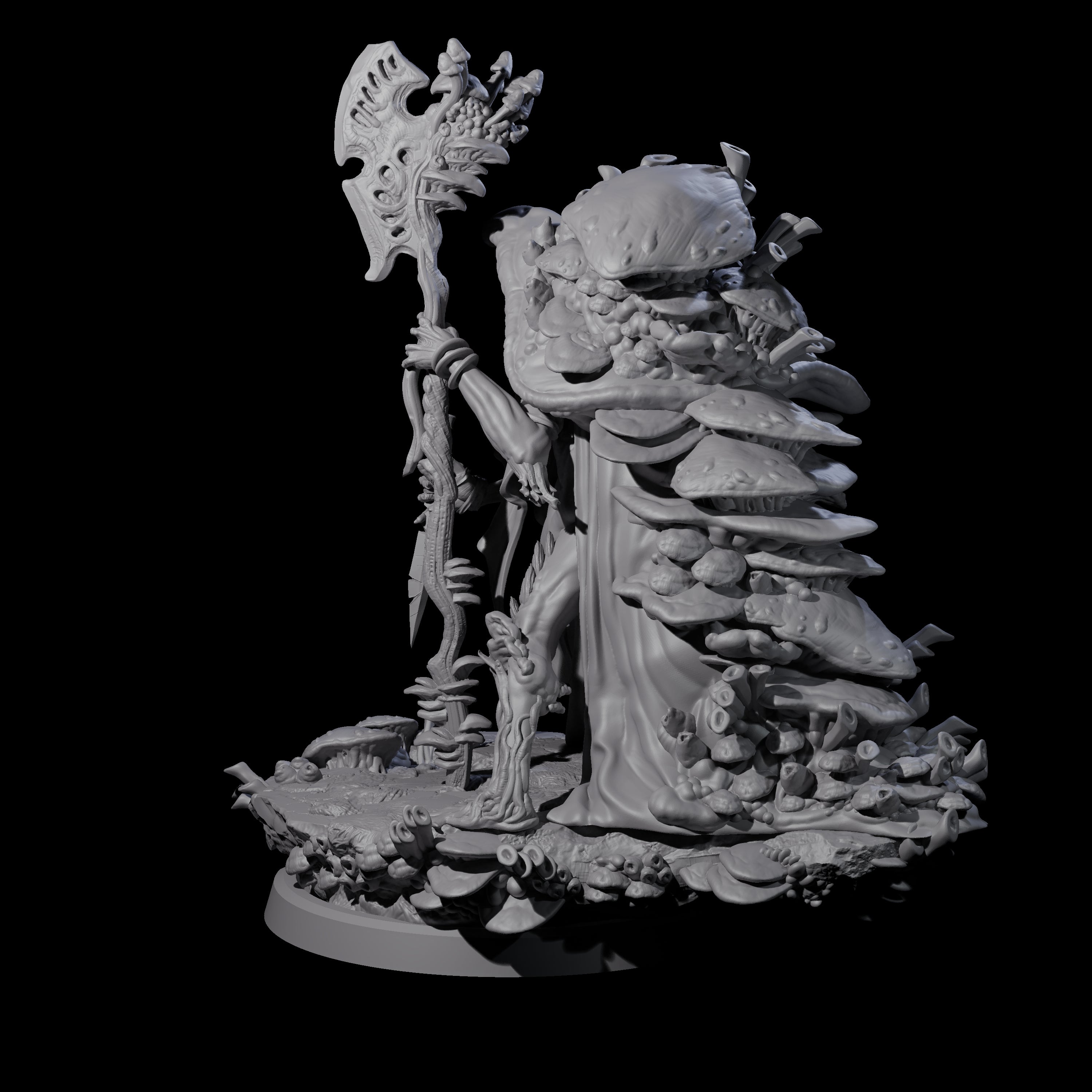 Growing Fungus Cultist A Miniature for Dungeons and Dragons, Pathfinder or other TTRPGs