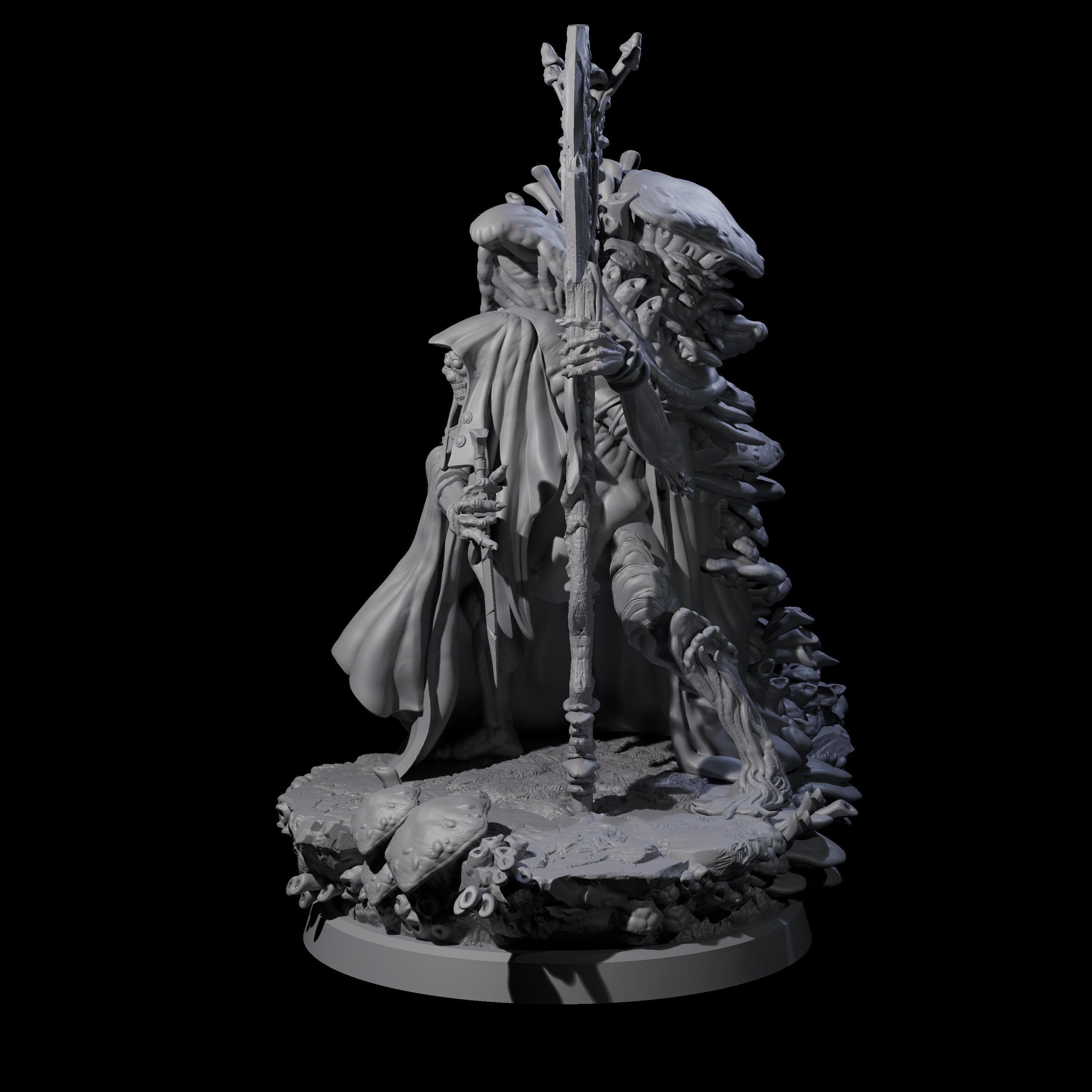 Growing Fungus Cultist A Miniature for Dungeons and Dragons, Pathfinder or other TTRPGs