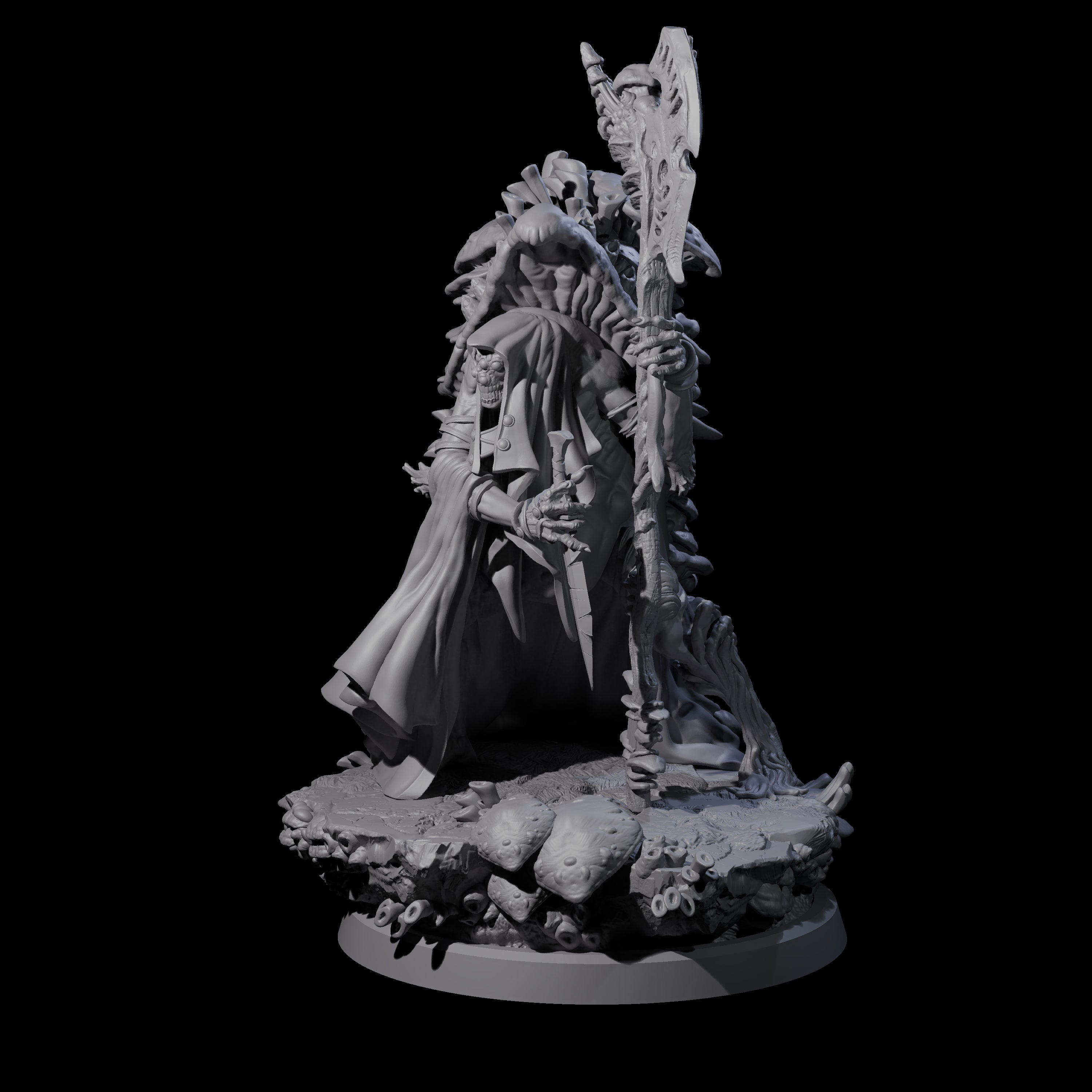 Growing Fungus Cultist A Miniature for Dungeons and Dragons, Pathfinder or other TTRPGs