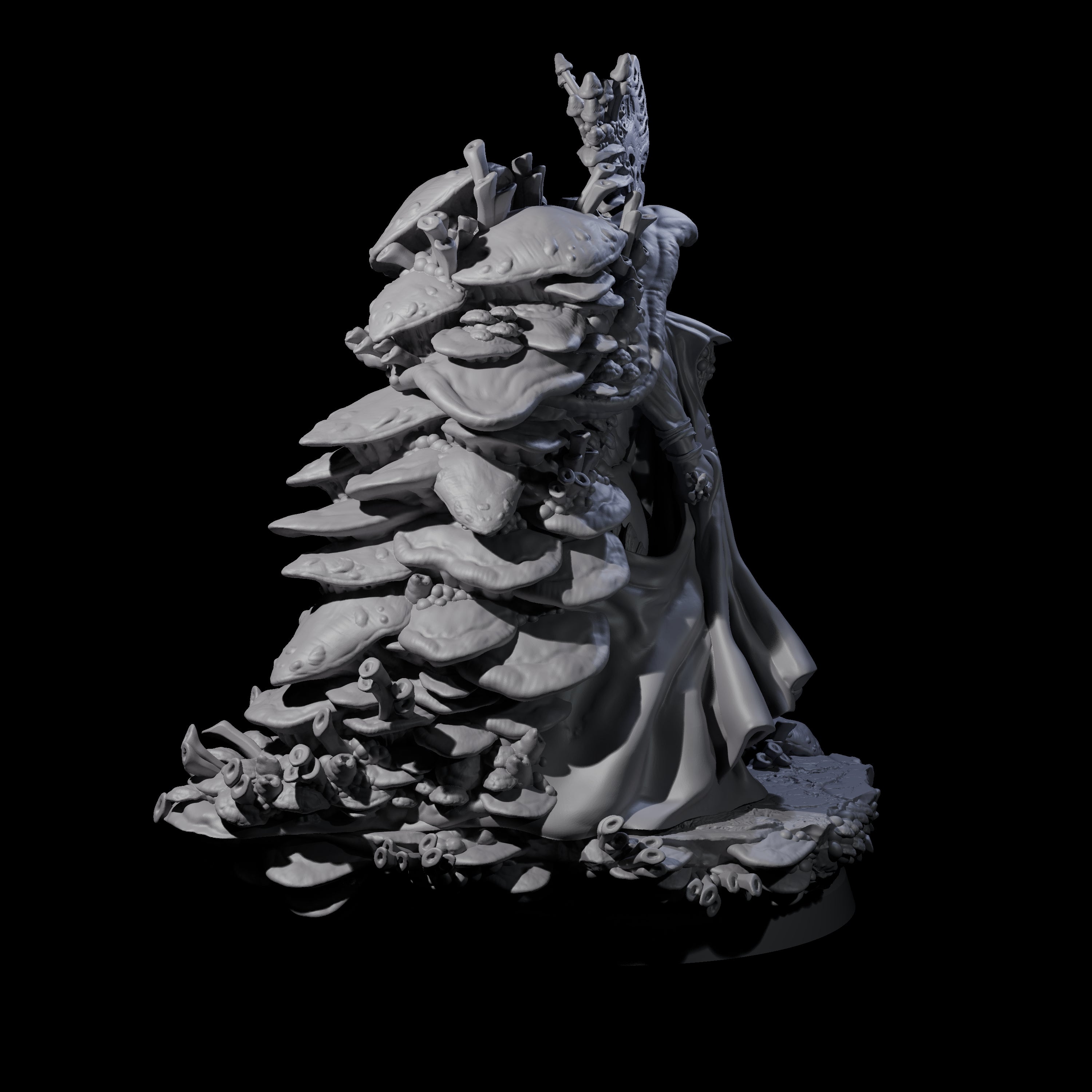 Growing Fungus Cultist A Miniature for Dungeons and Dragons, Pathfinder or other TTRPGs