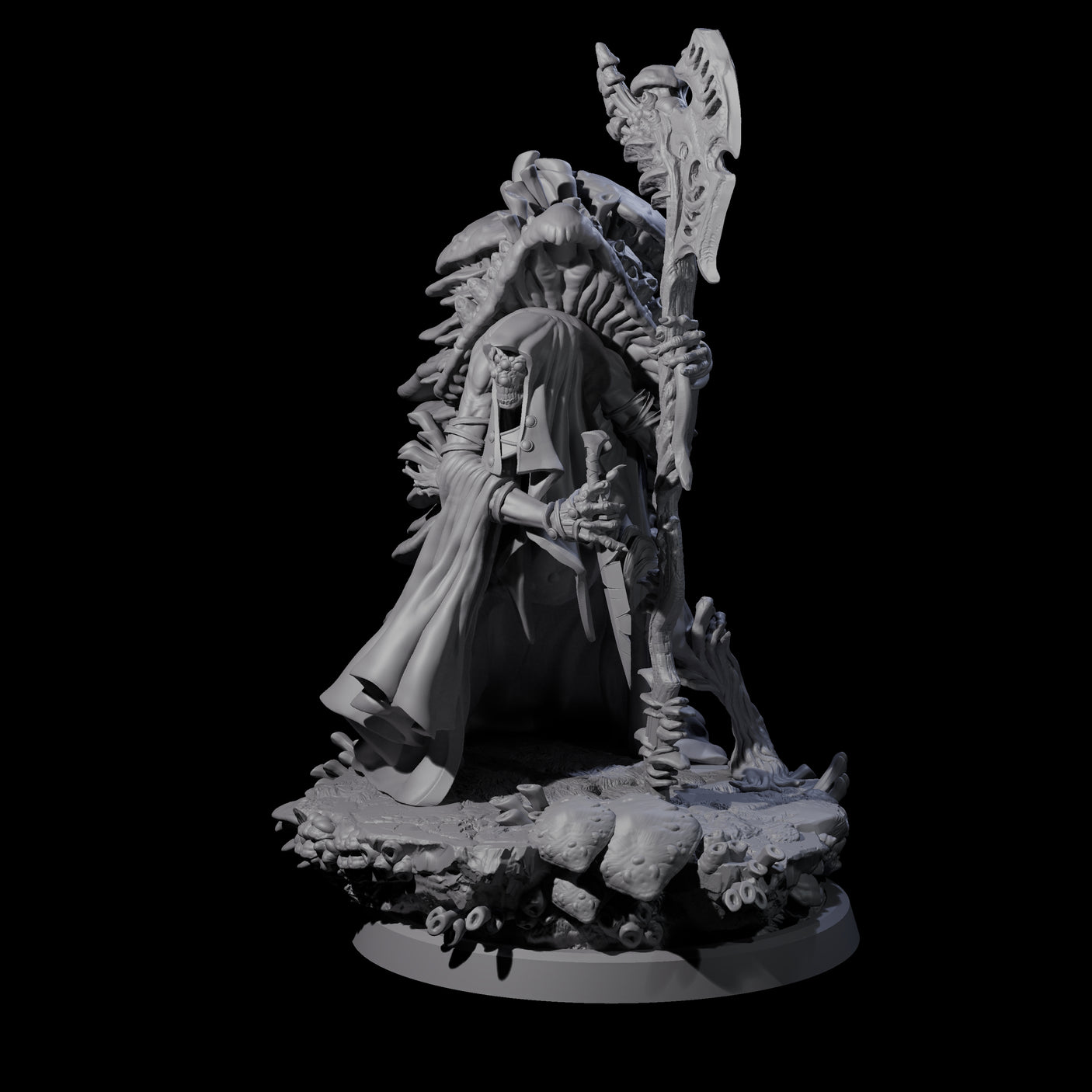 Growing Fungus Cultist A Miniature for Dungeons and Dragons, Pathfinder or other TTRPGs