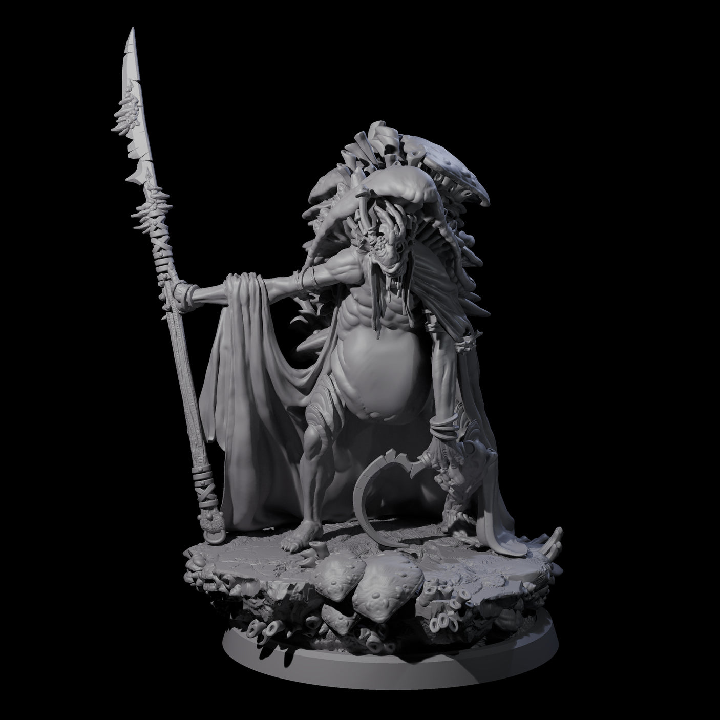 Growing Fungus Cultist C Miniature for Dungeons and Dragons, Pathfinder or other TTRPGs
