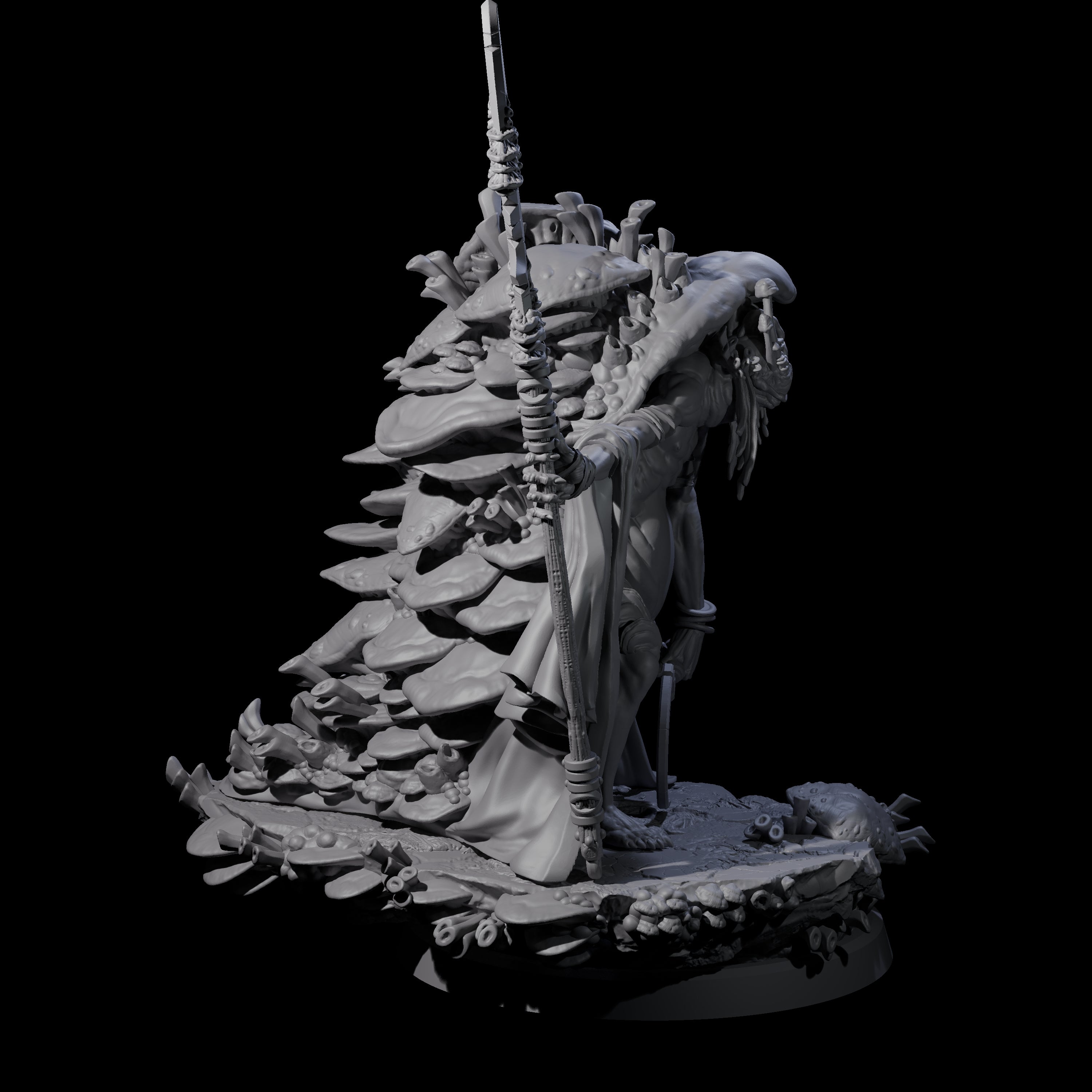 Growing Fungus Cultist C Miniature for Dungeons and Dragons, Pathfinder or other TTRPGs