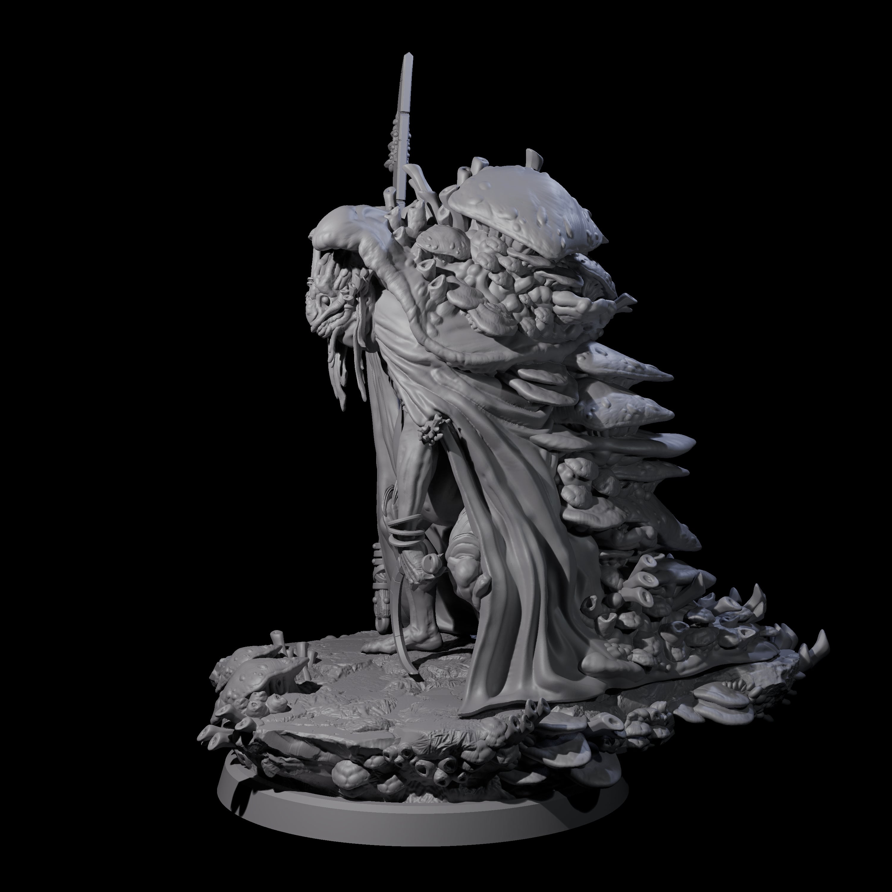 Growing Fungus Cultist C Miniature for Dungeons and Dragons, Pathfinder or other TTRPGs