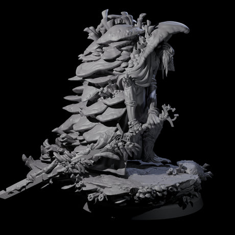 Growing Fungus Cultist D Miniature for Dungeons and Dragons, Pathfinder or other TTRPGs