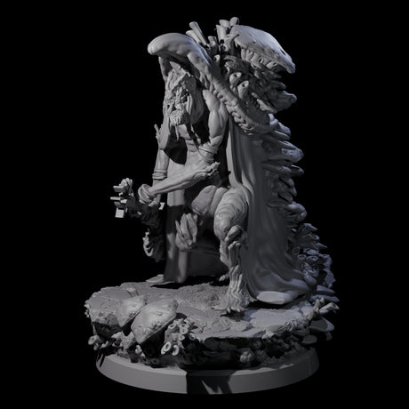 Growing Fungus Cultist D Miniature for Dungeons and Dragons, Pathfinder or other TTRPGs