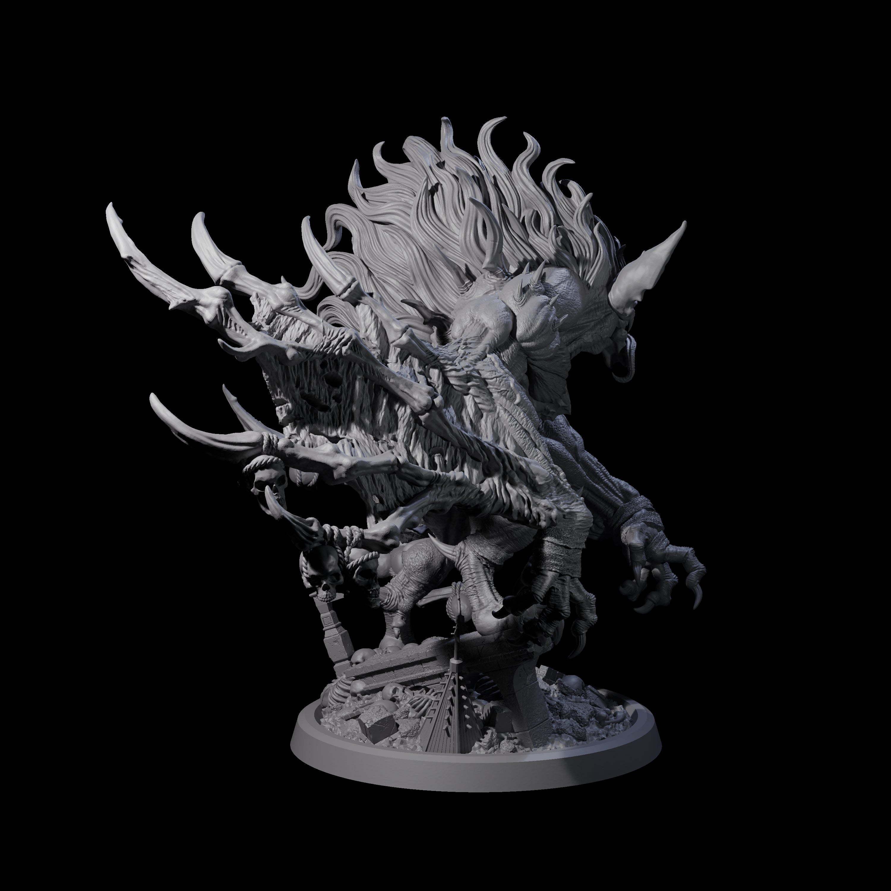 Growling Bat Oni Miniature for Dungeons and Dragons, Pathfinder or other TTRPGs