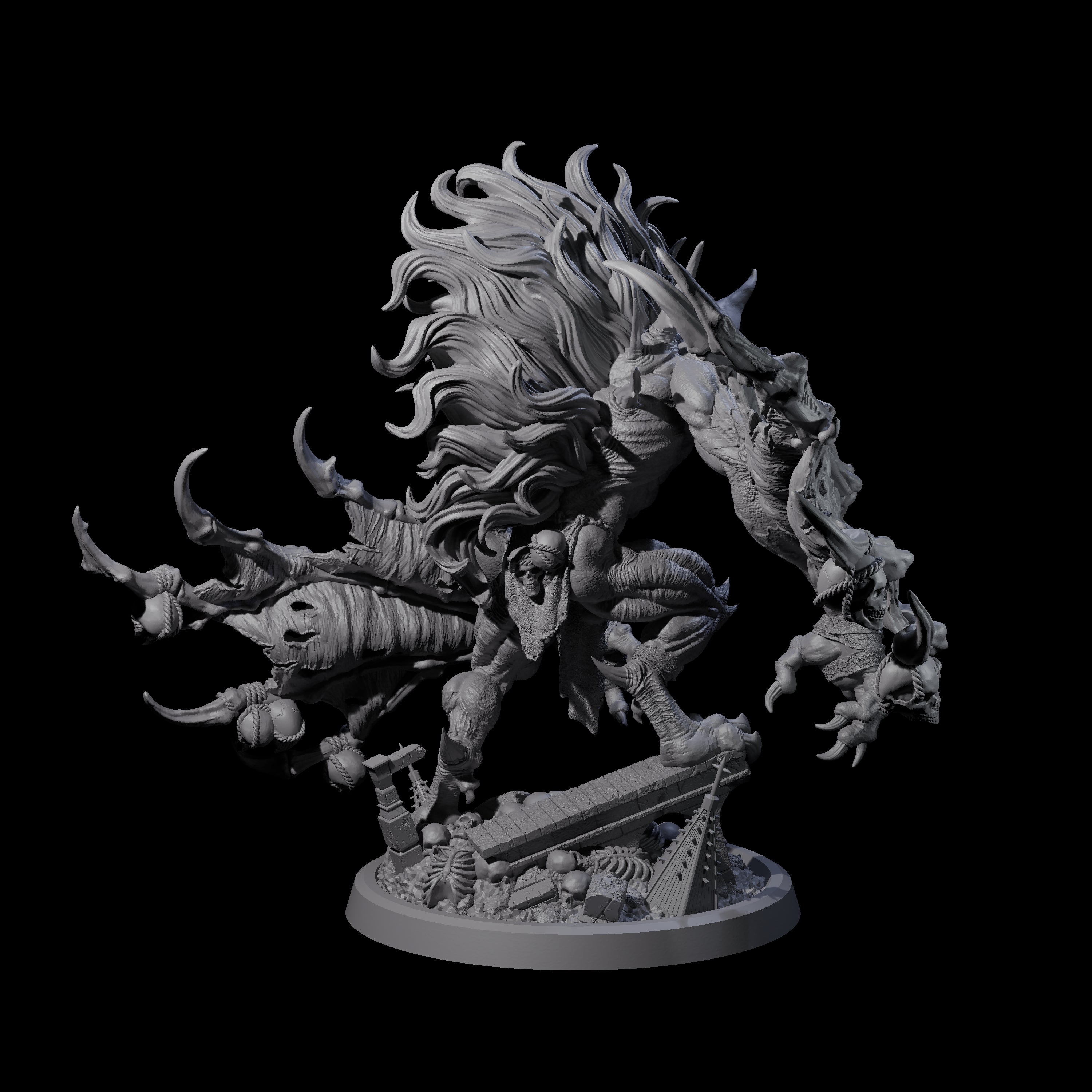 Growling Bat Oni Miniature for Dungeons and Dragons, Pathfinder or other TTRPGs