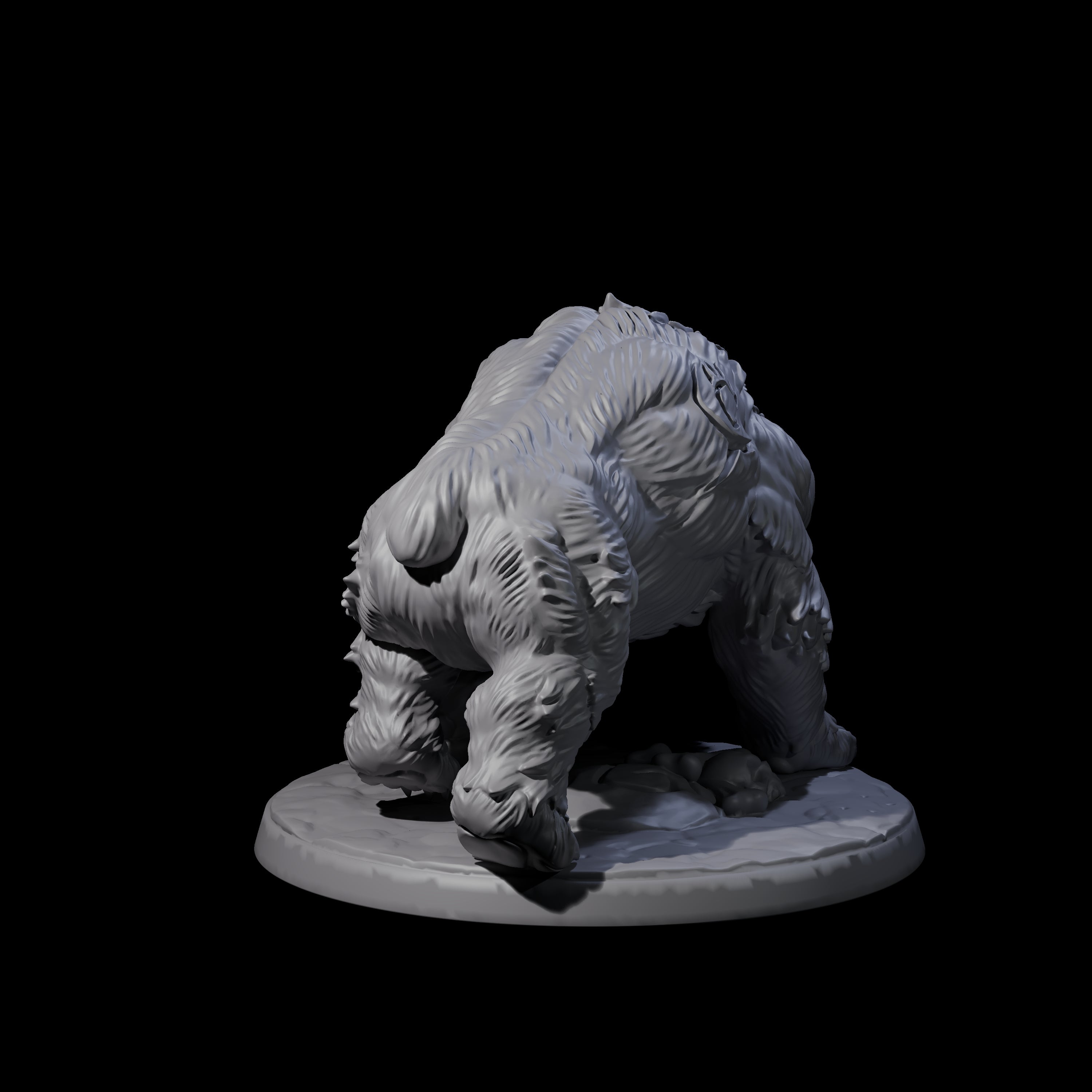 Growling Giant Bear Miniature for Dungeons and Dragons, Pathfinder or other TTRPGs