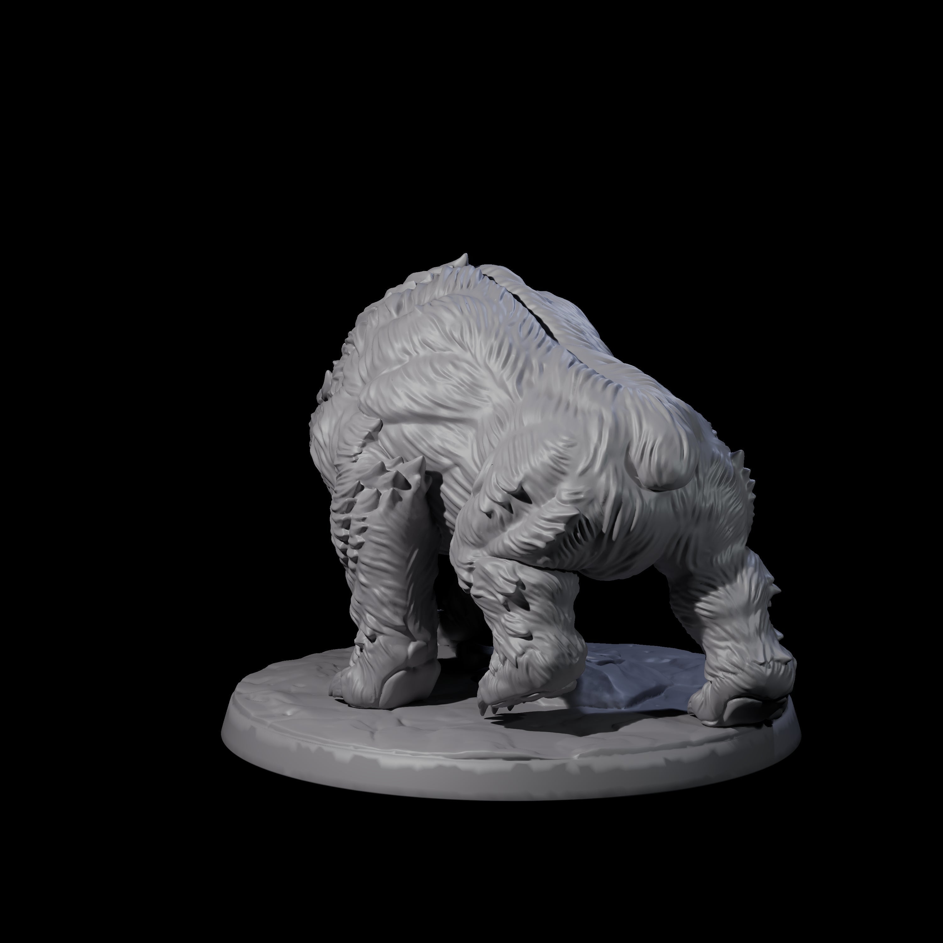 Growling Giant Bear Miniature for Dungeons and Dragons, Pathfinder or other TTRPGs