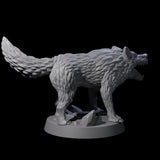 Growling Wolf B Miniature for Dungeons and Dragons, Pathfinder or other TTRPGs