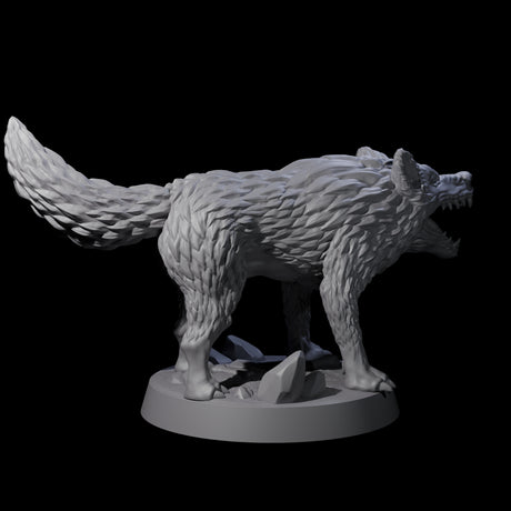 Growling Wolf B Miniature for Dungeons and Dragons, Pathfinder or other TTRPGs