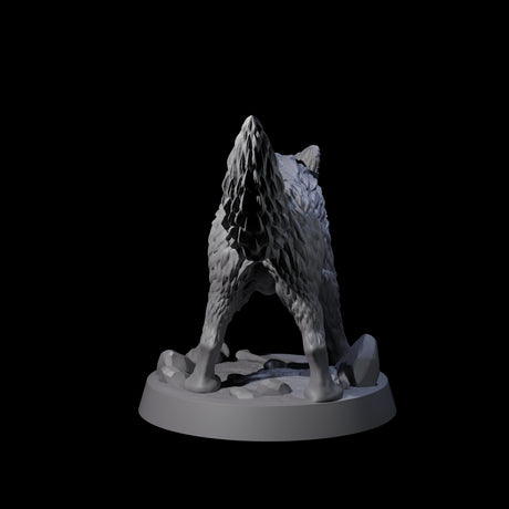 Growling Wolf B Miniature for Dungeons and Dragons, Pathfinder or other TTRPGs