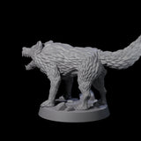 Growling Wolf B Miniature for Dungeons and Dragons, Pathfinder or other TTRPGs