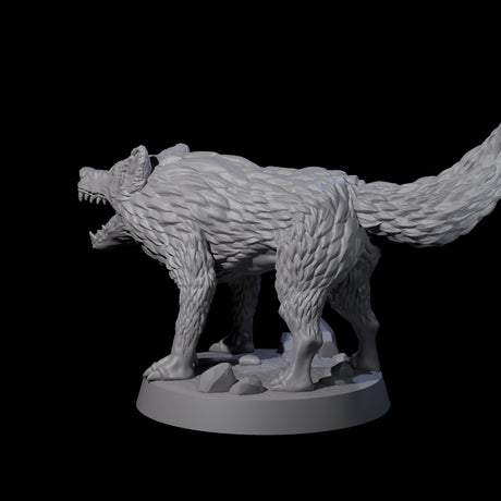 Growling Wolf B Miniature for Dungeons and Dragons, Pathfinder or other TTRPGs
