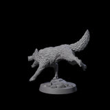 Growling Wolf C Miniature for Dungeons and Dragons, Pathfinder or other TTRPGs
