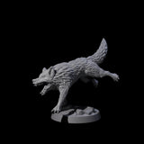 Growling Wolf C Miniature for Dungeons and Dragons, Pathfinder or other TTRPGs