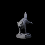 Growling Wolf C Miniature for Dungeons and Dragons, Pathfinder or other TTRPGs