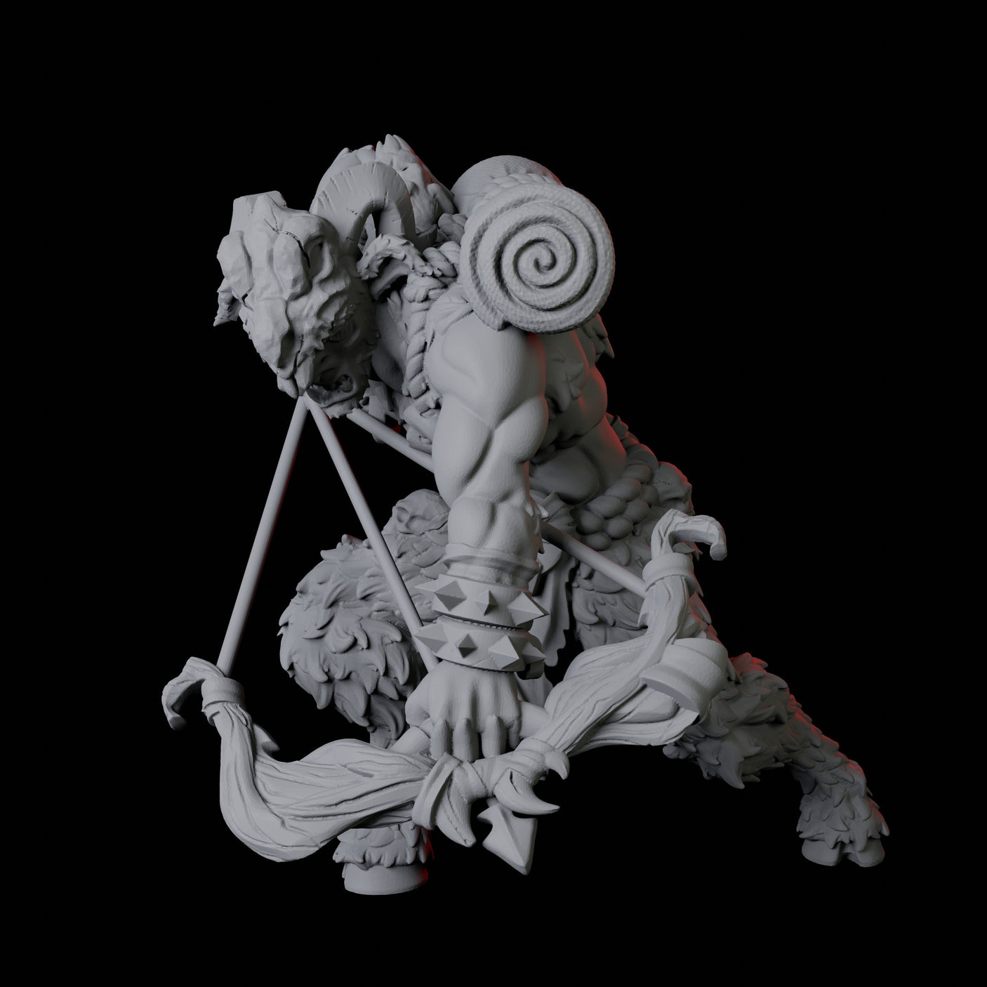 Gruff Satyr B Miniature for Dungeons and Dragons, Pathfinder or other TTRPGs