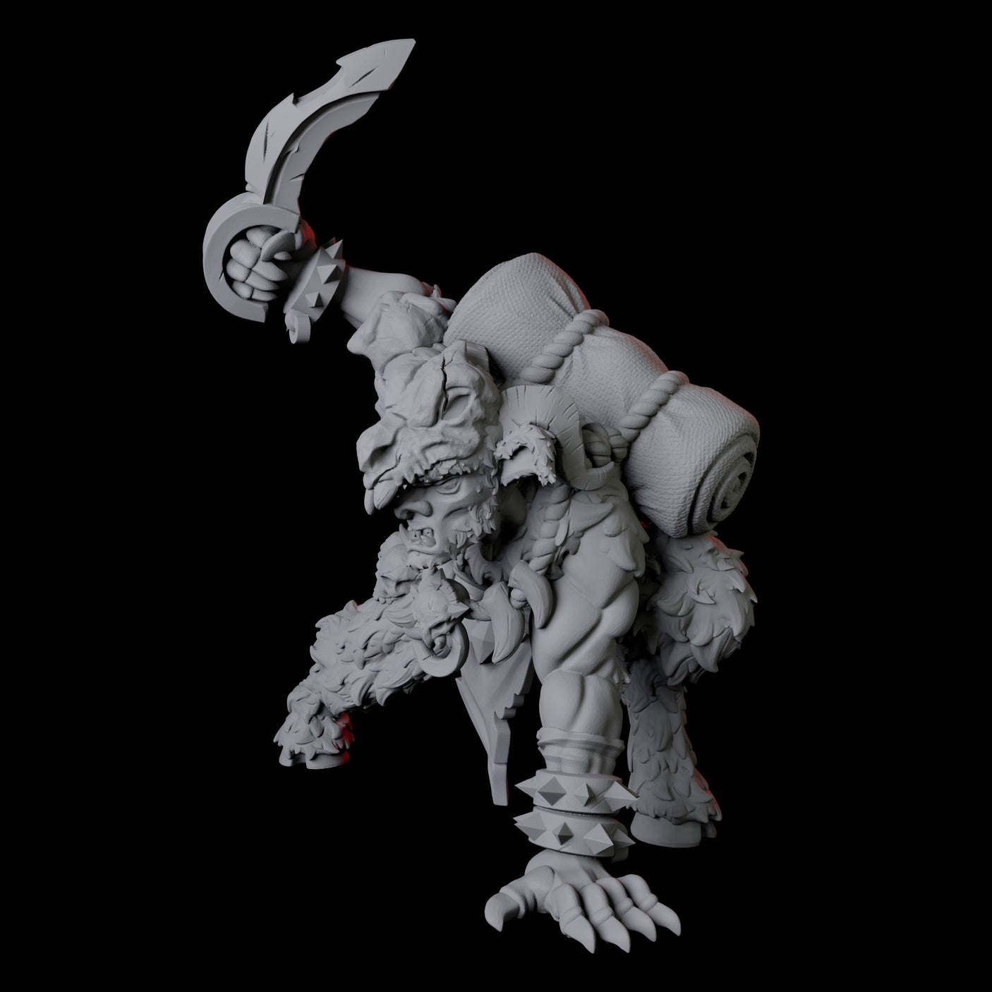 Gruff Satyr C Miniature for Dungeons and Dragons, Pathfinder or other TTRPGs