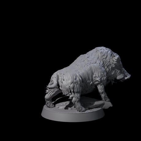 Gruff Wild Boar Miniature for Dungeons and Dragons, Pathfinder or other TTRPGs