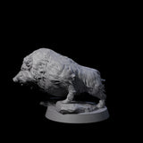 Gruff Wild Boar Miniature for Dungeons and Dragons, Pathfinder or other TTRPGs