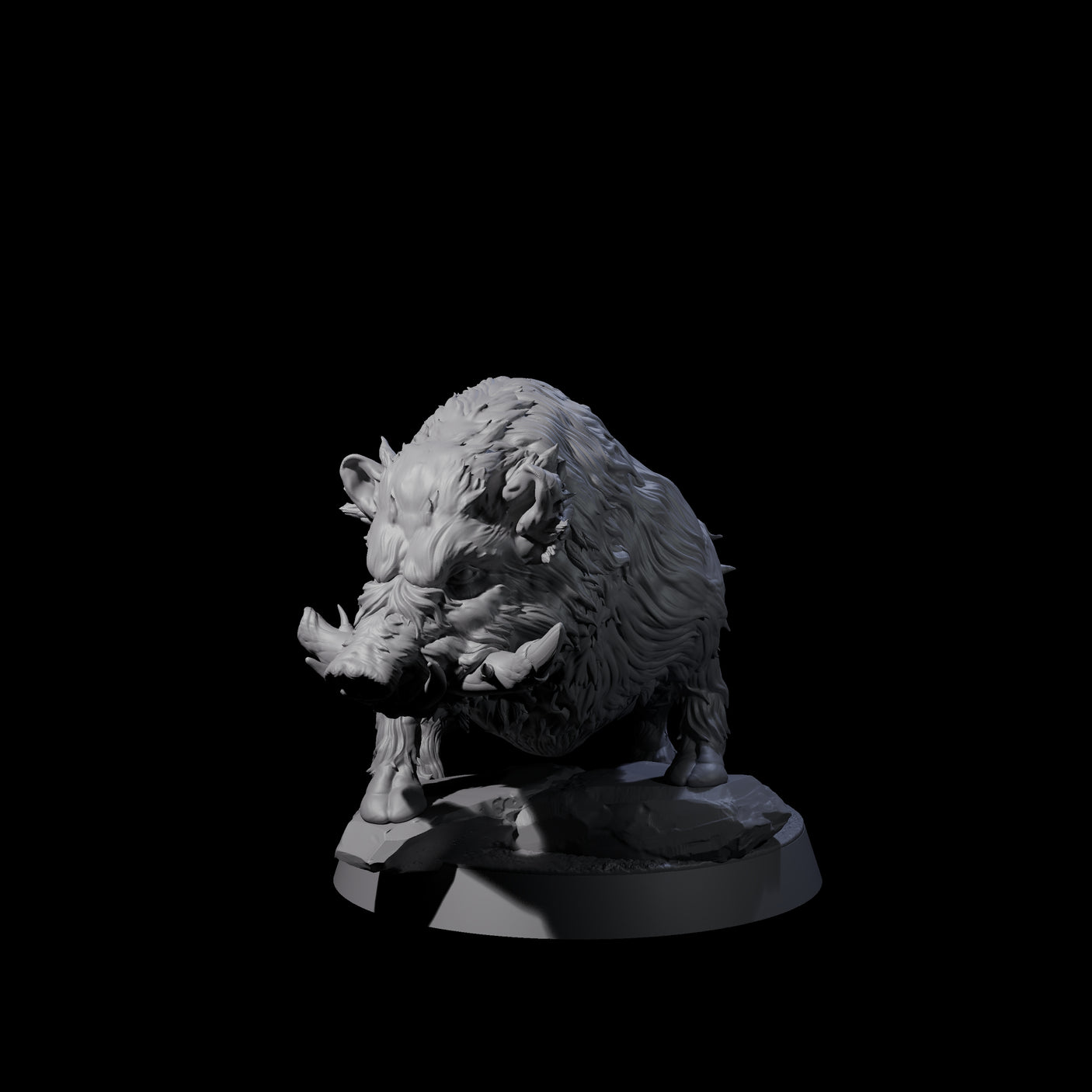 Gruff Wild Boar Miniature for Dungeons and Dragons, Pathfinder or other TTRPGs