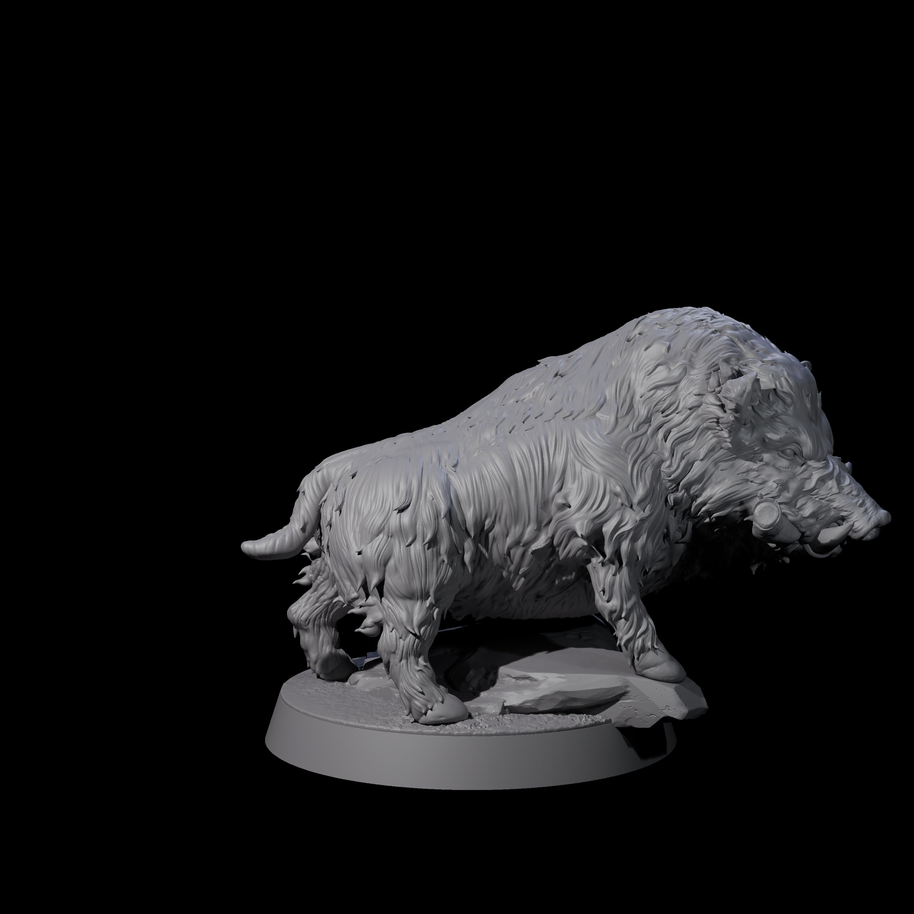 Gruff Wild Boar Miniature for Dungeons and Dragons, Pathfinder or other TTRPGs