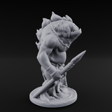 Grumpy Kua-Toa Fisher A Miniature for Dungeons and Dragons, Pathfinder or other TTRPGs