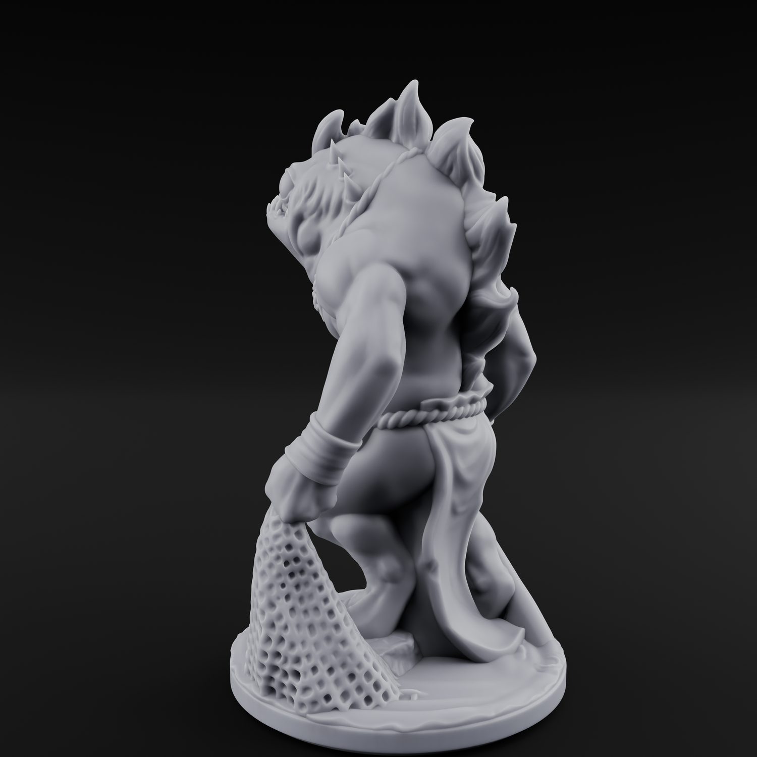 Grumpy Kua-Toa Fisher A Miniature for Dungeons and Dragons, Pathfinder or other TTRPGs