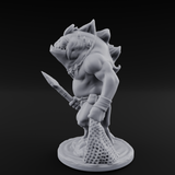 Grumpy Kua-Toa Fisher A Miniature for Dungeons and Dragons, Pathfinder or other TTRPGs