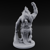 Grumpy Kua-Toa Fisher B Miniature for Dungeons and Dragons, Pathfinder or other TTRPGs