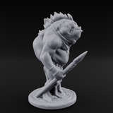 Grumpy Kua-Toa Fisher C Miniature for Dungeons and Dragons, Pathfinder or other TTRPGs