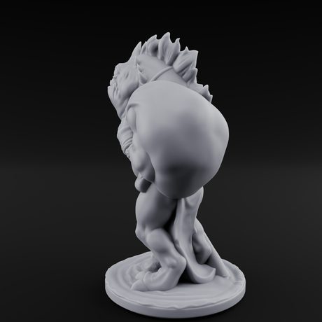 Grumpy Kua-Toa Fisher C Miniature for Dungeons and Dragons, Pathfinder or other TTRPGs