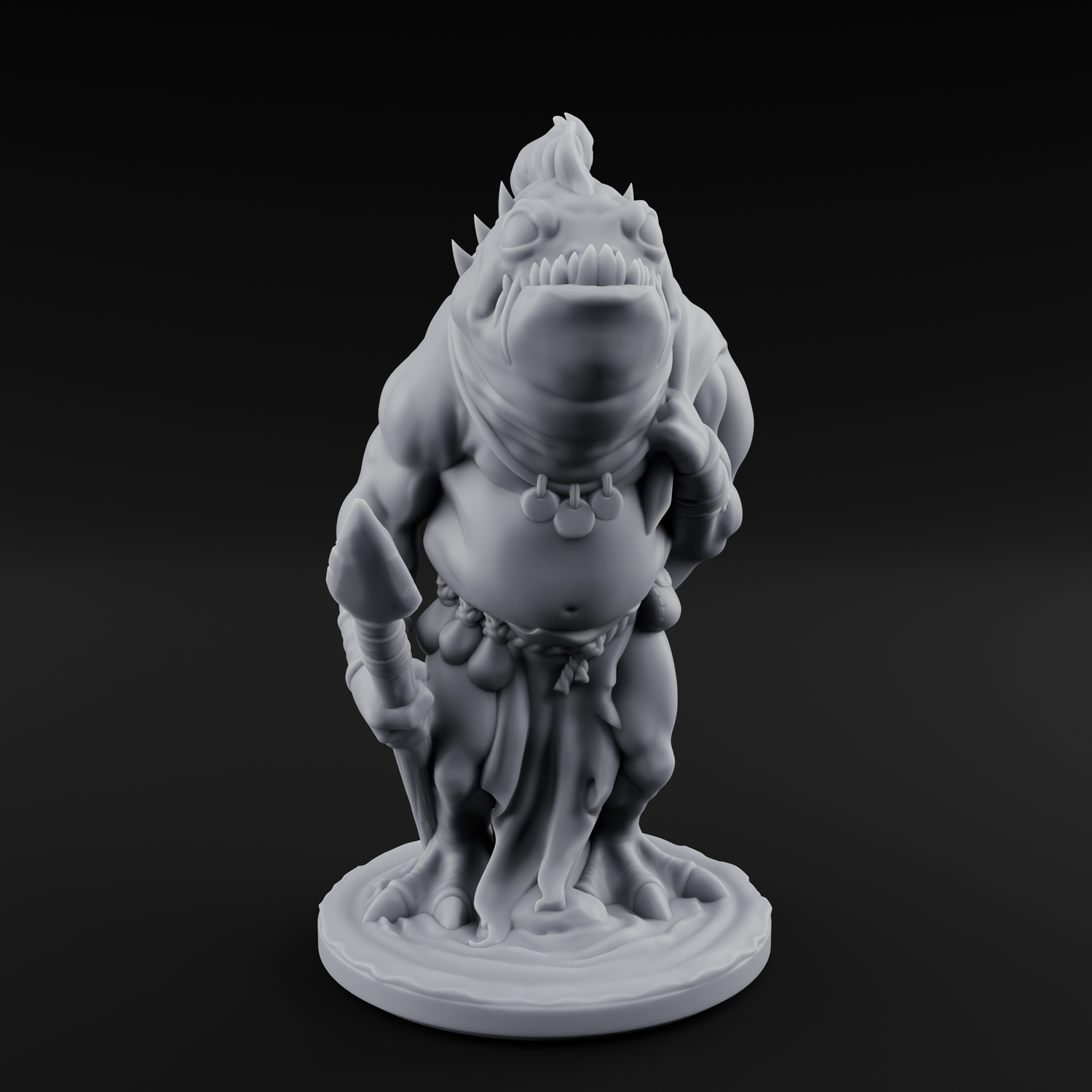 Grumpy Kua-Toa Fishers Miniature for Dungeons and Dragons, Pathfinder or other TTRPGs