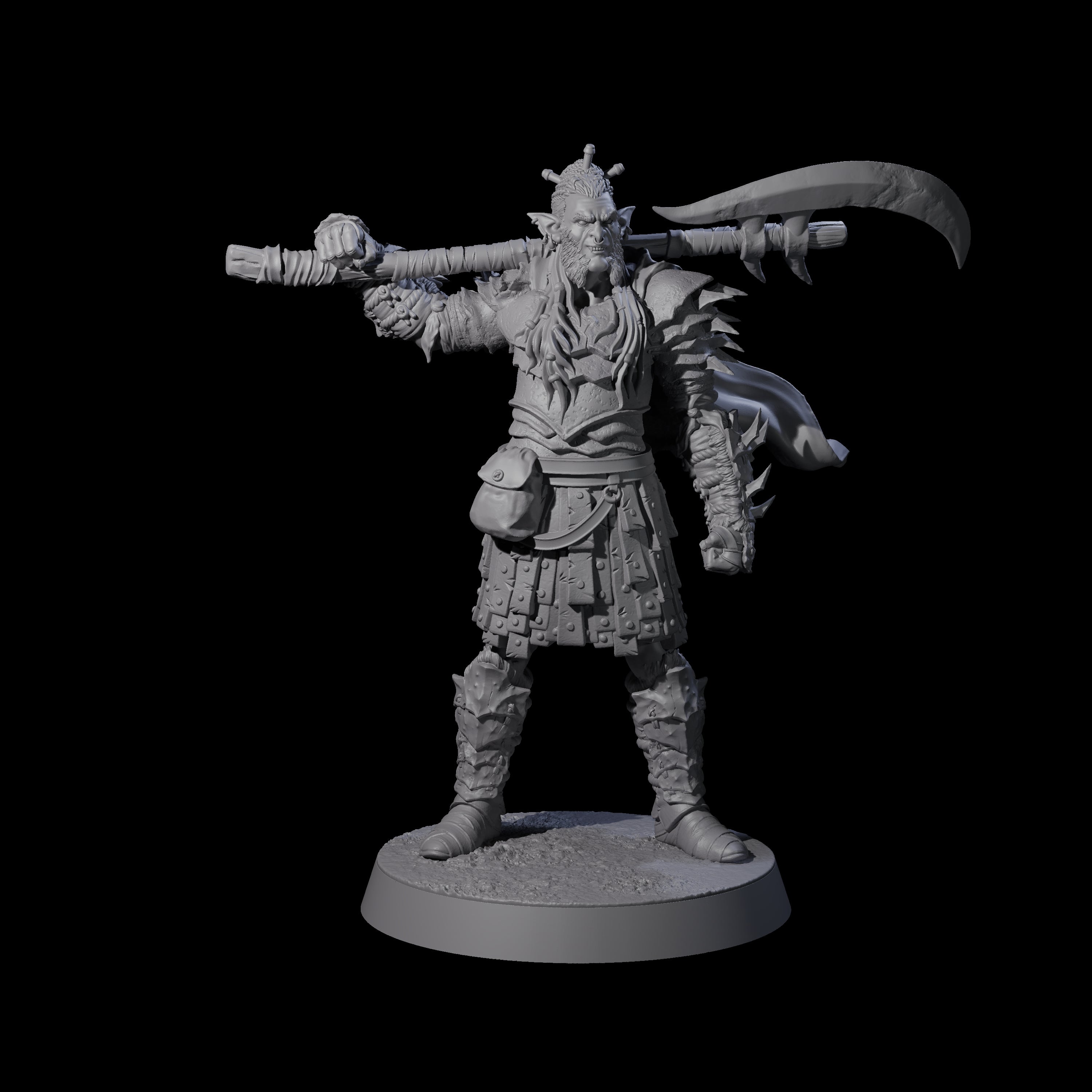 Grusome Bugbear Spinecleaver A Miniature for Dungeons and Dragons, Pathfinder or other TTRPGs