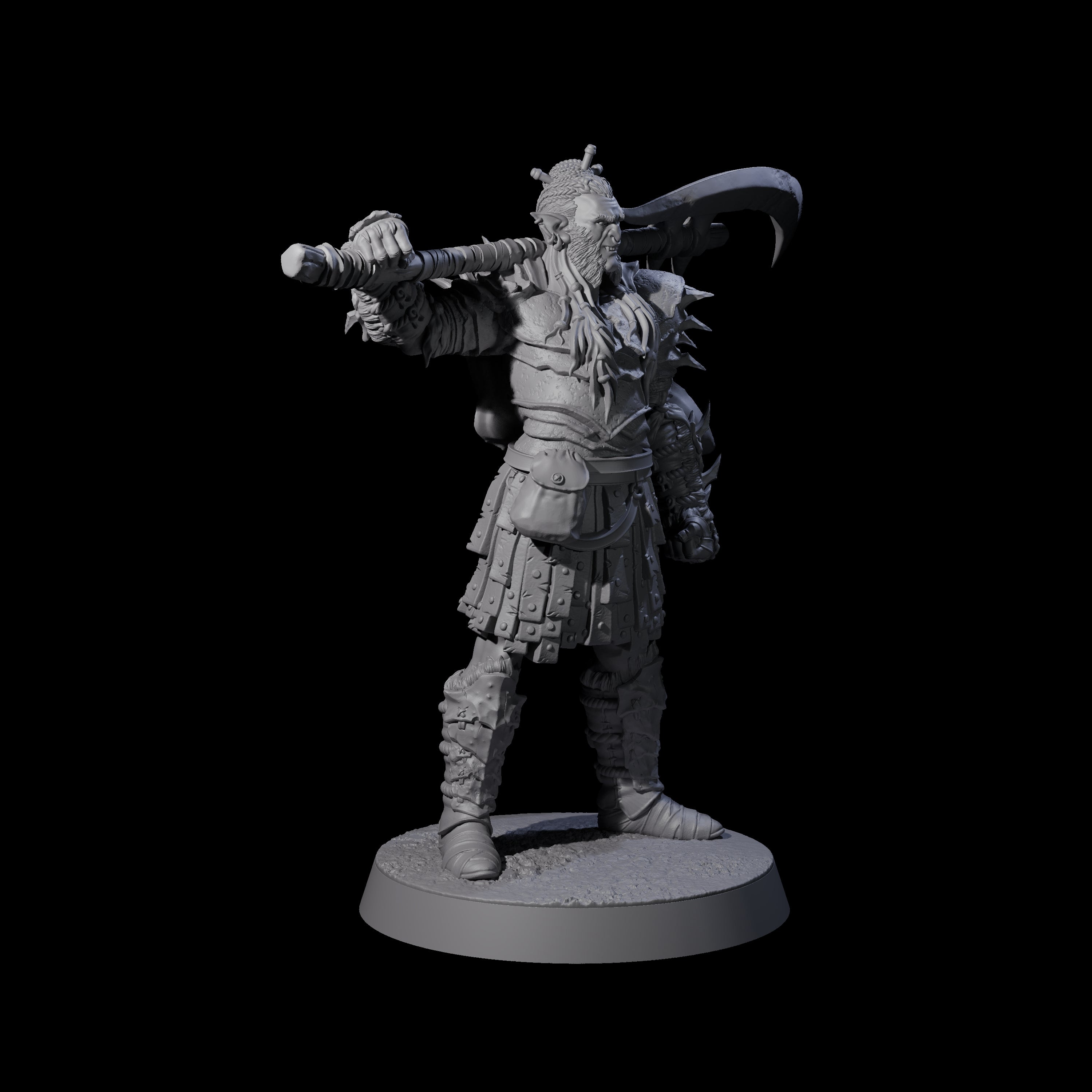 Grusome Bugbear Spinecleaver A Miniature for Dungeons and Dragons, Pathfinder or other TTRPGs