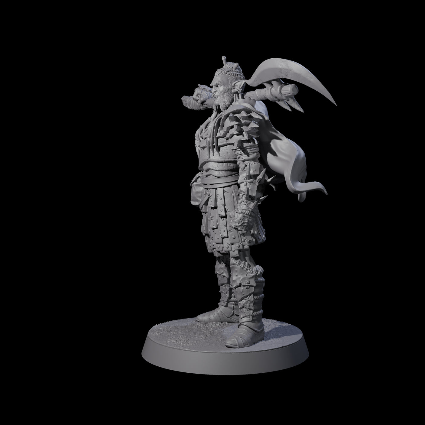 Grusome Bugbear Spinecleaver A Miniature for Dungeons and Dragons, Pathfinder or other TTRPGs