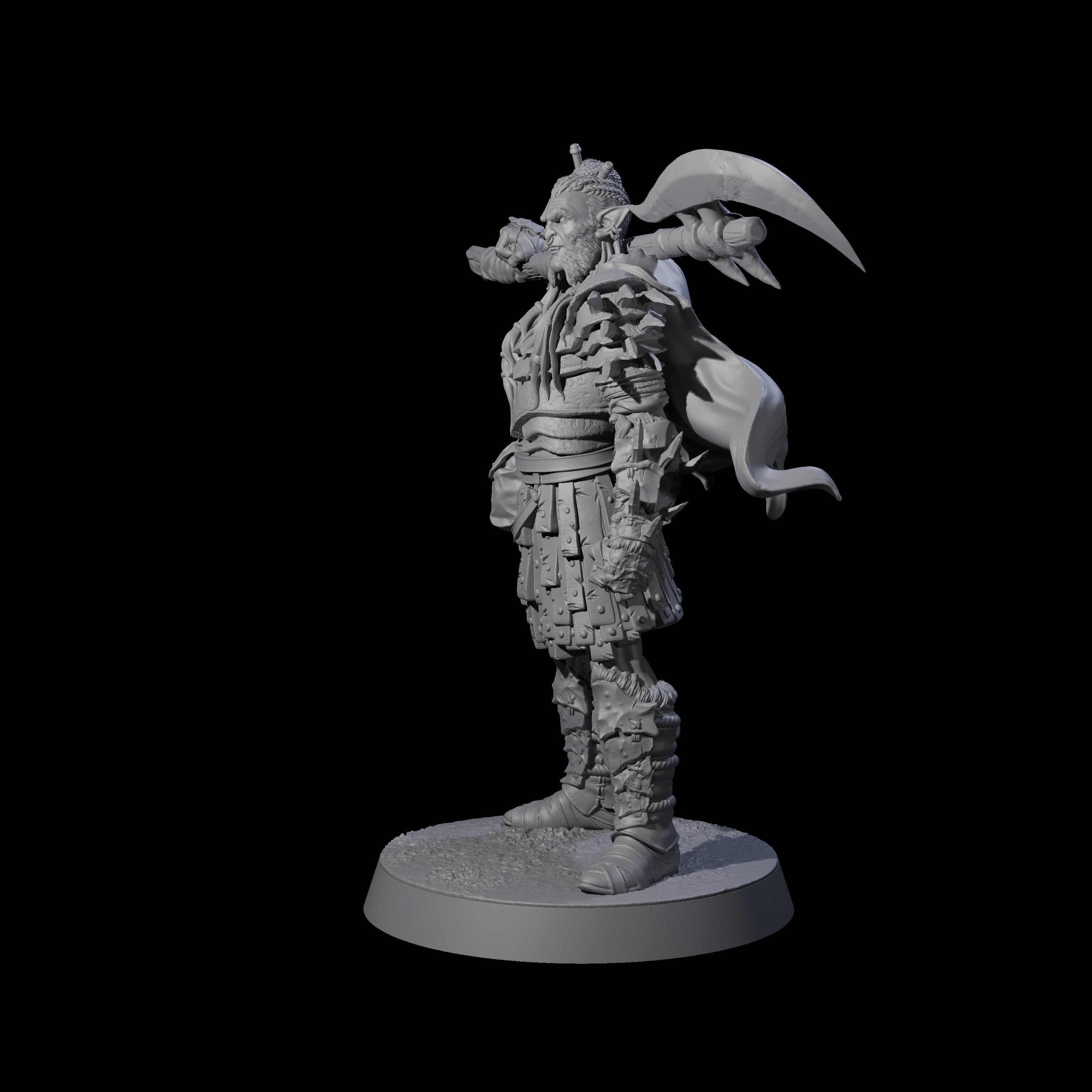 Grusome Bugbear Spinecleaver A Miniature for Dungeons and Dragons, Pathfinder or other TTRPGs