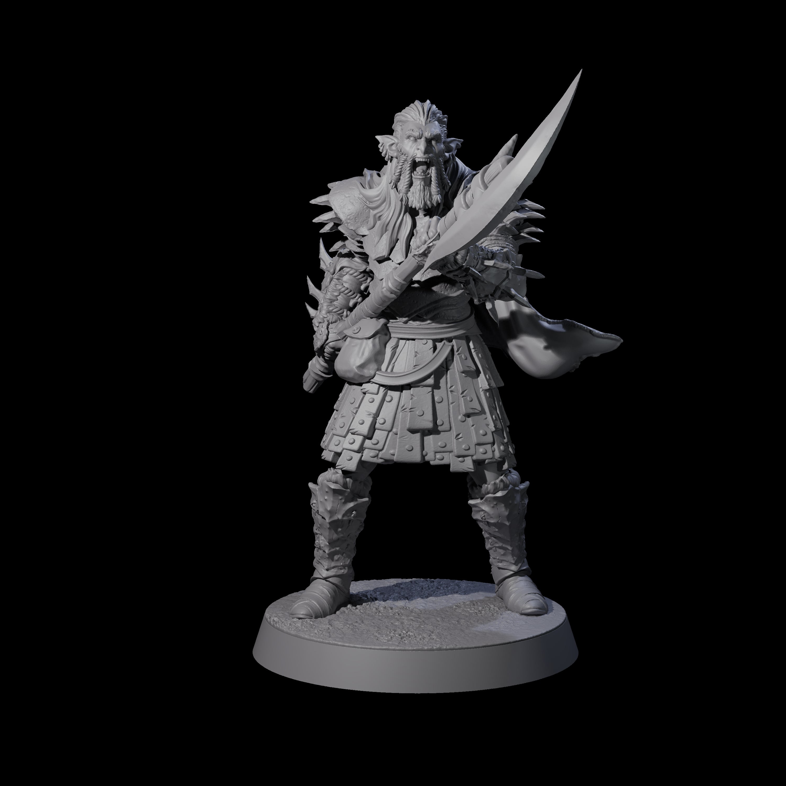 Grusome Bugbear Spinecleaver B Miniature for Dungeons and Dragons, Pathfinder or other TTRPGs