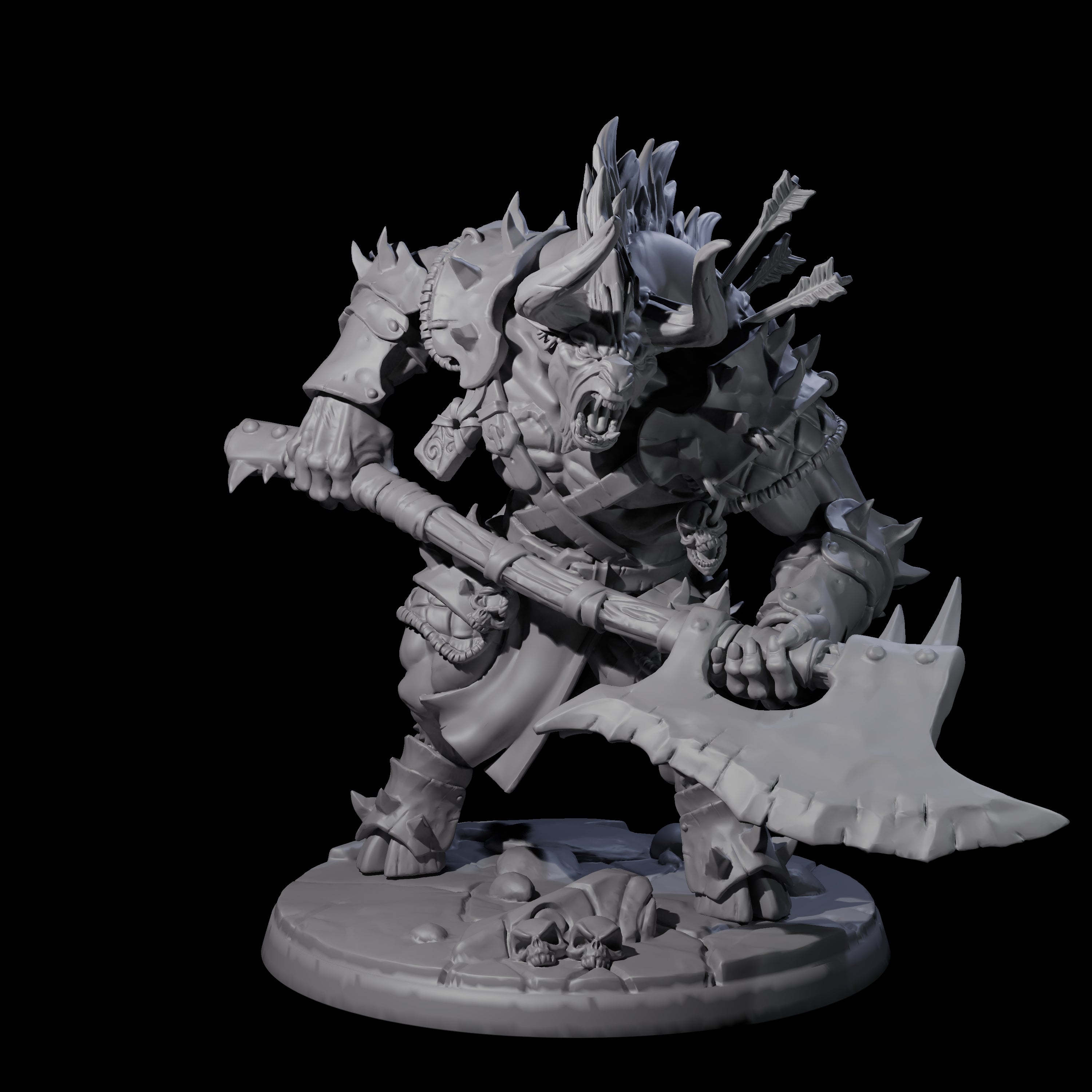 Grusome Minotaur A Miniature for Dungeons and Dragons, Pathfinder or other TTRPGs
