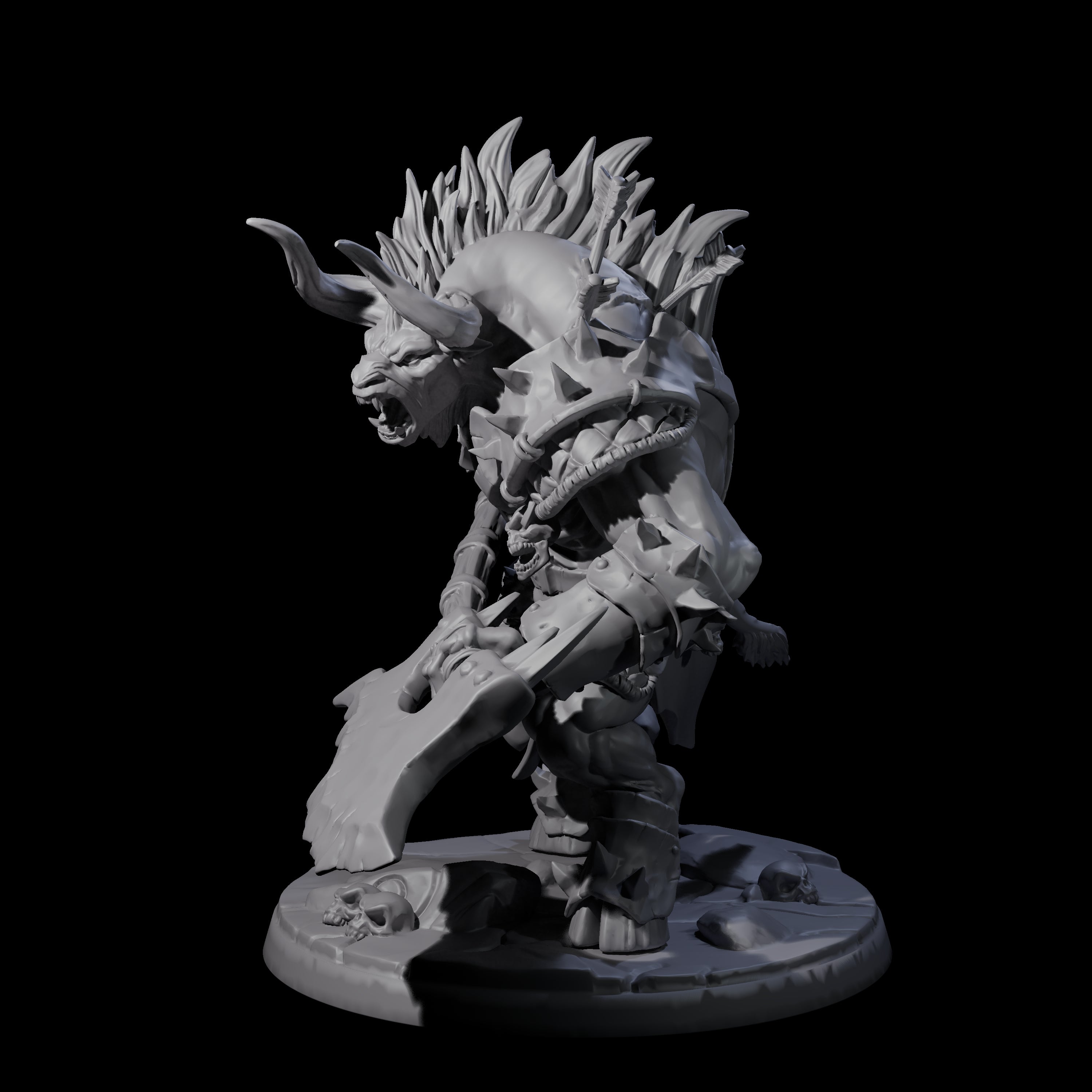 Grusome Minotaur A Miniature for Dungeons and Dragons, Pathfinder or other TTRPGs
