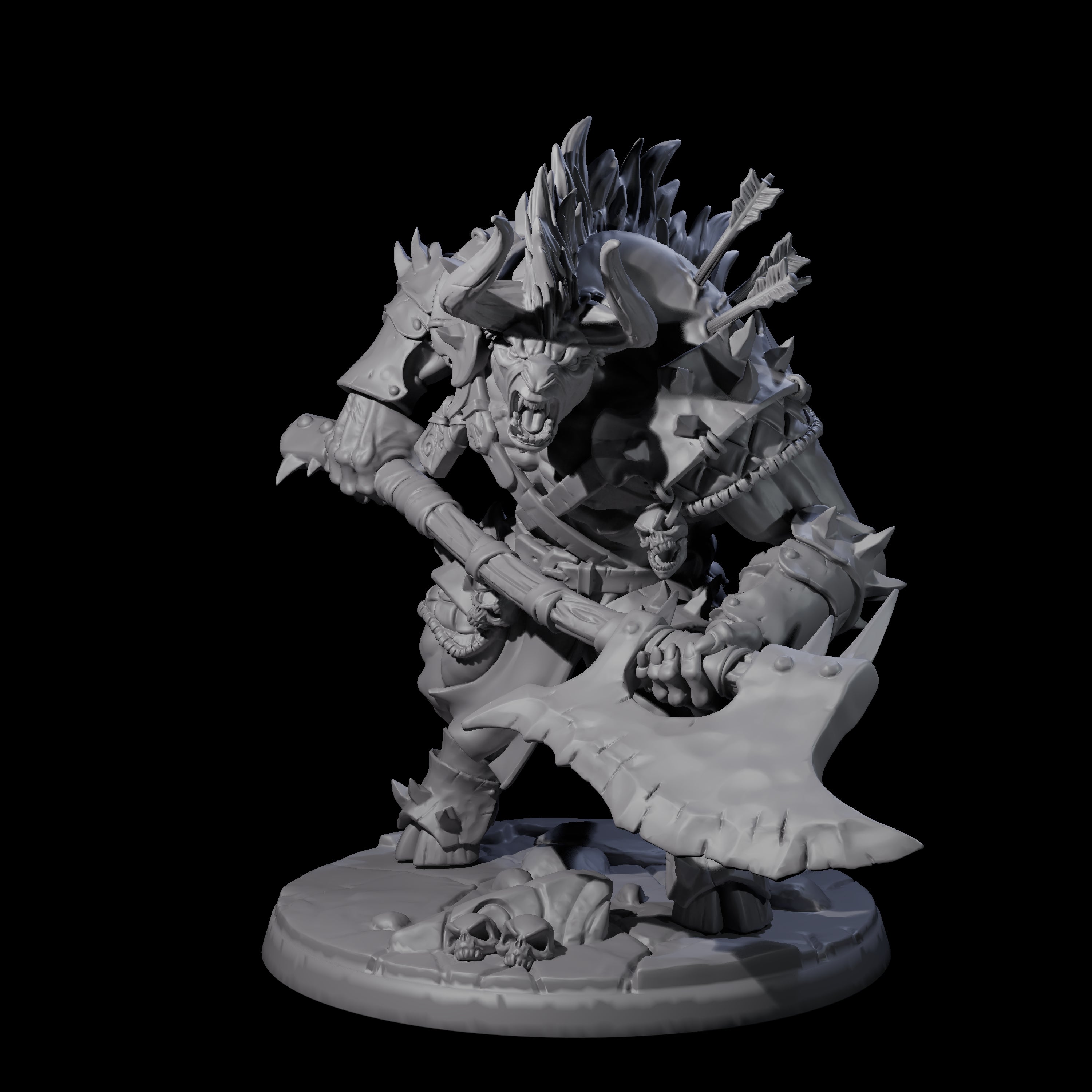 Grusome Minotaur A Miniature for Dungeons and Dragons, Pathfinder or other TTRPGs